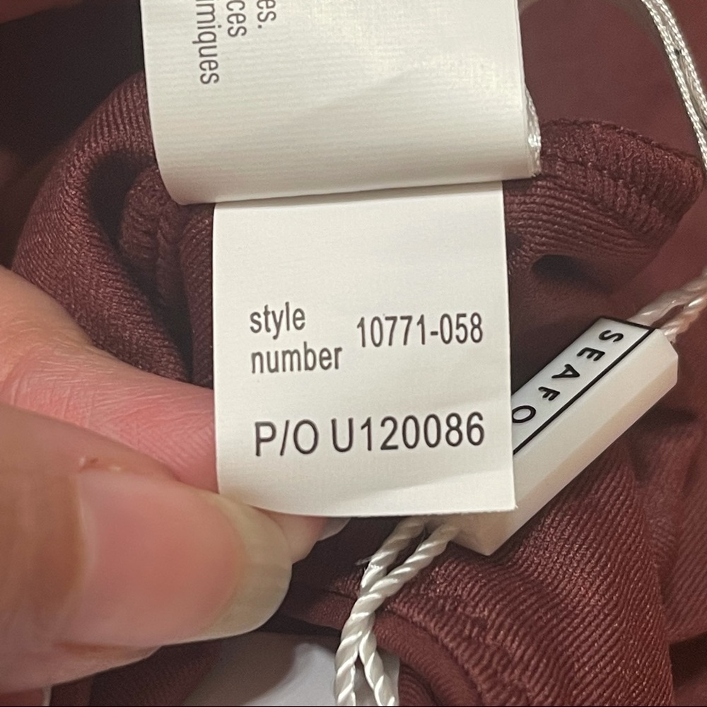 Seafolly Australia One Piece V Neck Maillot Plum 8 - Picture 8 of 11